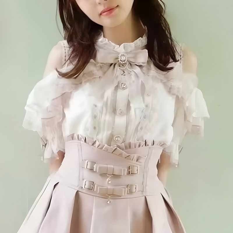 blouse, bow blouse, off shoulder blouse, japanese blouse
