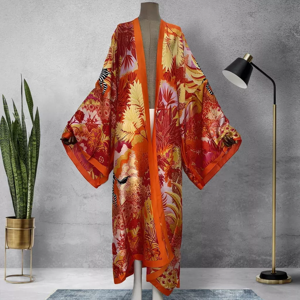 boho kimono, boho robe, bohemian kimono, long beach kimono