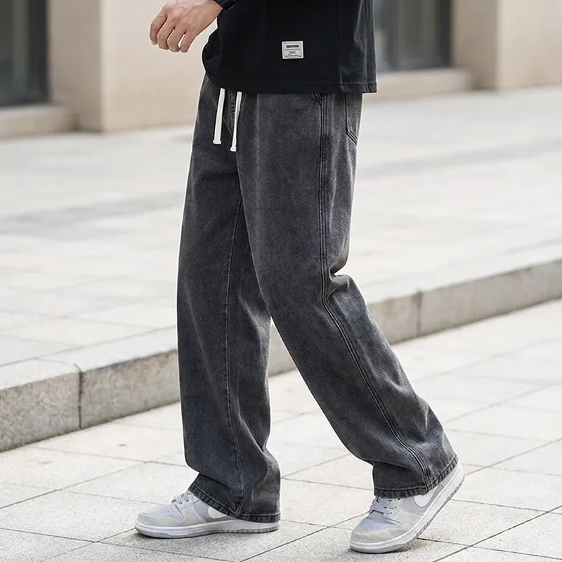 mens jeans, straight leg jeans, loose fit jeans, wide leg pants, straight jeans