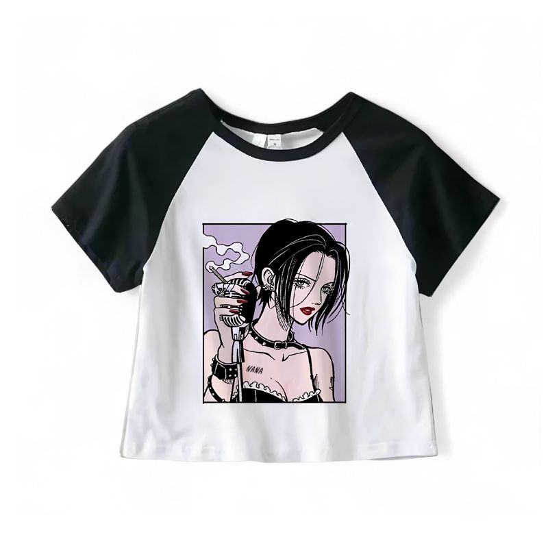 crop top t shirt, anime t-shirt